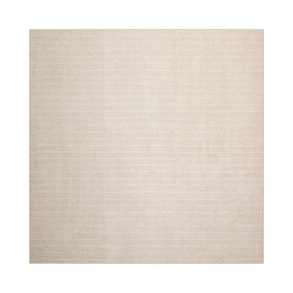 LoomBloom Multi Size Beige Hand Tufted Contemporary Berber Herringbone New Zealand Wool Oriental Area Rug